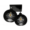 BERGE LED stropné svietidlo drevený luster do izby 2xE27 drevený