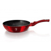 Berlingerhaus Wok s mramorovým povrchem Burgundy Metallic Line 28 cm BH-1267