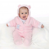Zimný kabátik New Baby Nice Bear ružový - 80 (9-12m)