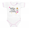 Body krátky rukáv s vtipným textom Baby Nellys, Miluju noční svačinky, holka 68 (3-6m)