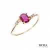 MOZA gold Diamantový prsteň s rubínom MG1178 Veľkosť: 52