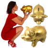 Pokladnička pre deti - Gold Piggy Bank Big na darček pre deti (Gold Piggy Bank Big na darček pre deti)