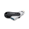 AppleMix 128 GB SANDISK iXpand Flash disk pre Apple iPhone / iPad - Lightning / USB-A - Kov - MFi - Strieborný