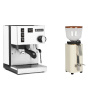 Rancilio Silvia E, white + ECM C-Manuale 54, cream, oliva