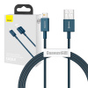 Kábel Baseus Superior Series USB na iP 2,4A 1 m (modrý) 6953156205420