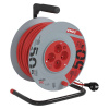 EMOS SK s.r.o. Predlžovací kábel na bubne 50 m / 4 zásuvky / s vypínačom / červený / PVC / 230V / 1,5 mm2