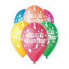 Latexový balónik Happy Birthday kocky – 30 cm