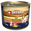Konzerva ONTARIO mini beef, zucchini, dandelion and linseed oil 200g