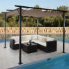 Pergola so sťahovacou strechou 3,5x3,5 m Dekorhome