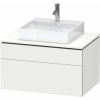 DURAVIT L-Cube závesná skrinka pod umývadlo na dosku, 2 zásuvky, 820 x 550 x 482 mm, biela matná, LC4880018180000