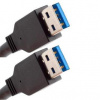 USB kabel (3.0) USB A samec - USB A samec 1.8m černý/bílý