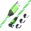 Kábel DSJ USB - USB typ C / microUSB / Lightning 2 m zelený