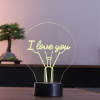 Stolná 3D LED lampa I love you