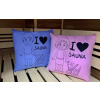 Polštář do sauny I Love Sauna modrý