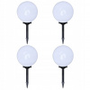 Lampy na osvetlenie chodníka, 4 ks, LED, 30 cm, s hrotmi