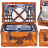 Piknikový kôš s príslušenstvom - termo - 42x27x20 cm - prútený - hnedý