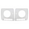KITT Headlights Covers with LED DRL Daytime Running Lights suitable for Mercedes G-Class W463 (1989-up) G65 Design Chrome