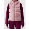 Dámska páperová vesta s výplňou zo syntetického peria 4F - ružová M