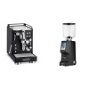 La Pavoni Mini Cellini, black + Eureka Atom Specialty 75, black