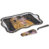 HOME ELEMENTS Tanier s náradím na tortu 35 cm Klimt – Bozk tmavý