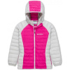 Columbia POWDER LITE GIRLS HOODED JACKET ružová Dievčenská bunda XL