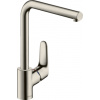 Hansgrohe Focus M41 - Kuchynská páková batéria 280, 1jet, vzhľad nerezu 31817800
