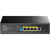 CUDY 5-Port Gigabit PoE+ Switch with 1 SFP