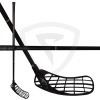 Salming Hawk Nitrolite Hawk F30 JR Black-Silver 87cm (=98cm) pravá (pravá ruka dole)