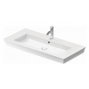 Duravit White Tulip - Nábytkové umývadlo, 105x49 cm, 1 otvor na batériu, s WonderGliss, biela 23631000001