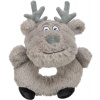 Vianočný sob-krúžok, bez zvuku, 24 cm, plyš, sivá