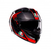 AGV K3 E2206 MPLK STRIGA BLACK/GREY/RED Velkosť: XS