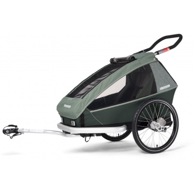 Detský vozík za bicykel CROOZER KID FOR 1 PLUS Vaaya 2v1 Jungle Green 2020 (4044494151622)