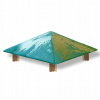 Záhradný stan, pavilon - Nepremokavá plachta Záhradný stan Pavilón Strecha zelená 297 cm x 297 cm (Nepremokavý záhradný stan pavilónu zelená strecha 297 cm x 297 cm)