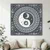 dřevo života Drevená 5 vrstvová mandala YING YANG Rozměry (cm): 60, Barevná kombinace: antracitová-bílá