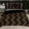 ČIERNO-ZLATÁ POSTEĽNÁ BIELIZEŇ 220x200 LUXE BAVLNENÝ SATÉN 100 % ELEGANTNÁ