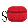 AppleMix Puzdro pre Apple AirPods Pro - Karabínka - Plast / látka - Červené