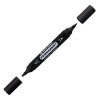 CENTROPEN 1666 Permanent Double Marker, permanentný obojstranný popisovač, šírka stopy 1mm a 1-4mm, okrúhly aj zrezaný hrot, čie