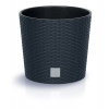 Prosperplast Květináč RATO ROUND s vkladem 25 cm - barva: antracit