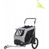Vozík za bicykel, s funkciou rýchleho skladania M 63 x 95 x 90/132 cm sivý
