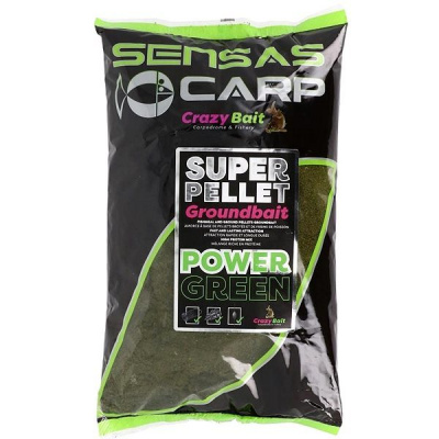 Sensas Super Pellet Groundbait Power Green 1 kg