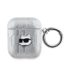 Karl Lagerfeld puzdro gumené Apple Airpods 1/2 KLA2PGCHPS strieborné
