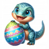 CUKROVÁ TLAČ jedlý obrázok na tortu Cukrová hmota Vajíčko Dinosaura + MENO TEXT