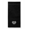 Uterák/osuška s výšivkou vzor IKA biela - možnosť doplniť vlastný nápis Farba: 01-čierna, Dodatočný nápis: vlastný nápis - doplniť do poznámky, Rozmer: Osuška 140x70cm