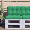 Poduška na palety zelená 60 x 40 x 12 cm textil Zelená 360562
