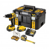 DeWALT DCZ100P2KT – AKU súprava náradia, 18V, XR®, bezuhlíková vŕtačka s príklepom 65Nm, 2× AKU 5,0Ah, meter, sada bitov, TSTAK™