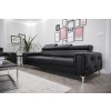 Nábytek PEGAS s.r.o. Sofa ORION III 255 cm přírodní kůže - černá kůže