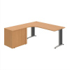 OFFICE PRO s.r.o. HOBIS kancelársky stôl pracovný, zostava pravá - FE 1800 60 HR P, buk
