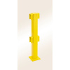 Stredový stĺpik ochranného zábradlia, žltý lakovaný, na priskrutkovanie, 1000 x 100 x 100 mm