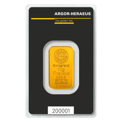 Argor-Heraeus 10g investičná zlatá tehlička
