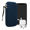 kwmobile Universal telefon Pouch Size XXL - 7 - Neoprene smartphone Pouch with Zip - Water-Repellent Mobile Pouzdro na telefon - Sleeve in Navy modrá